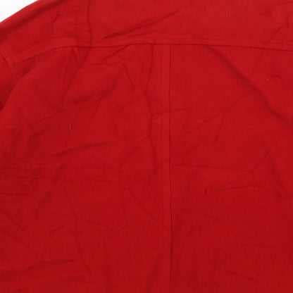 Preworn Womens Red   Overcoat Coat Size 16
