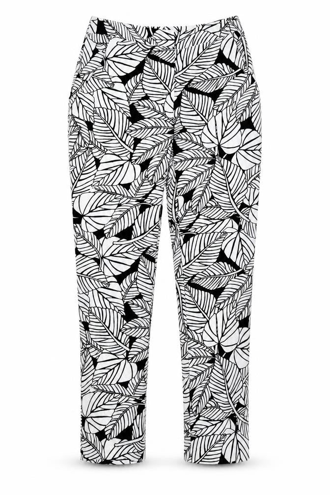 Atmosphere Womens White Floral  Trousers  Size 6 L27 in