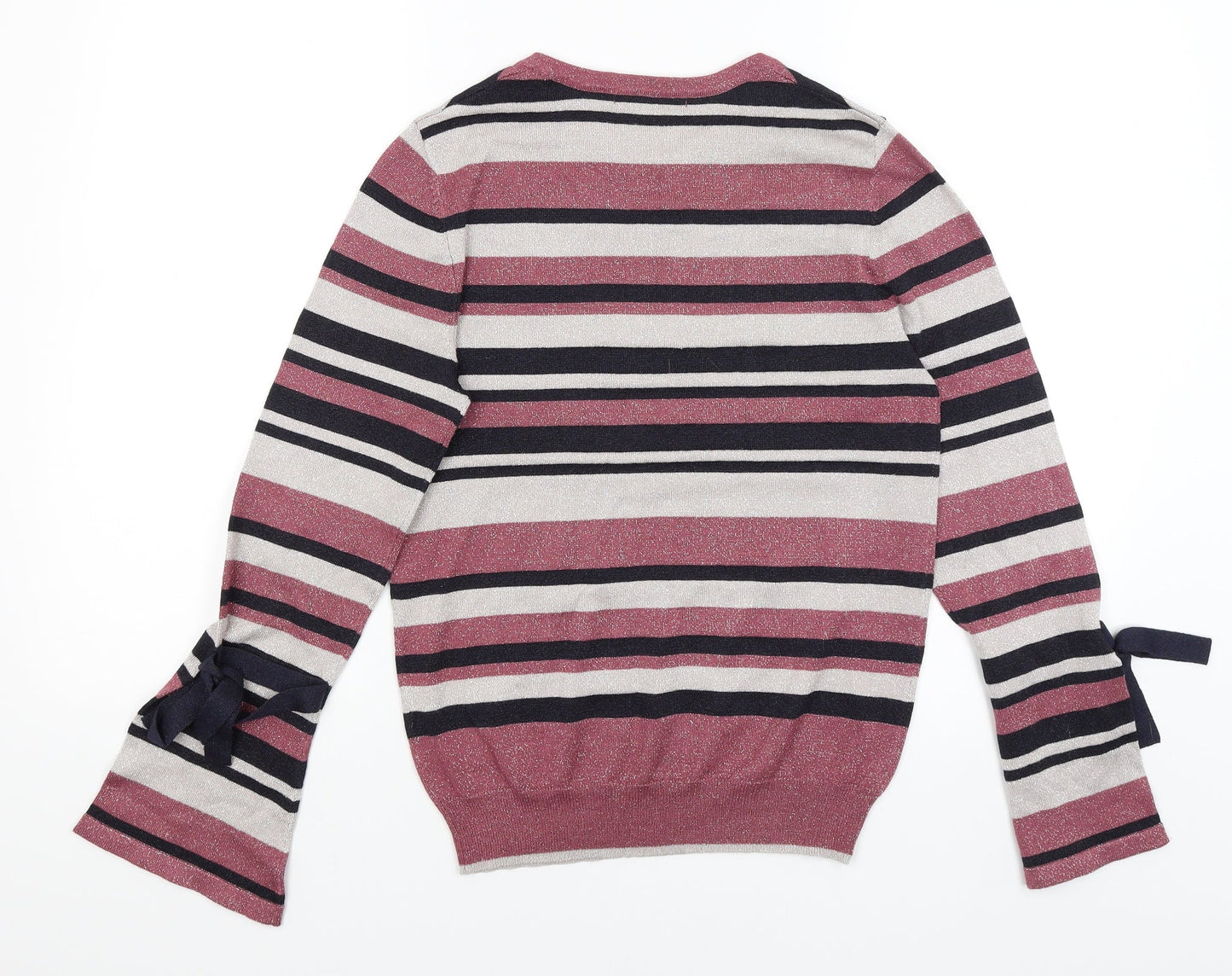 George Womens Purple Striped  Pullover Jumper Size 10