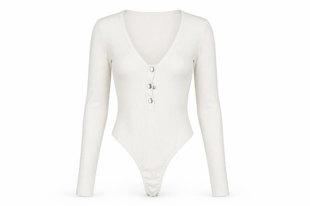 PRETTYLITTLETHING Womens White   Bodysuit One-Piece Size 4
