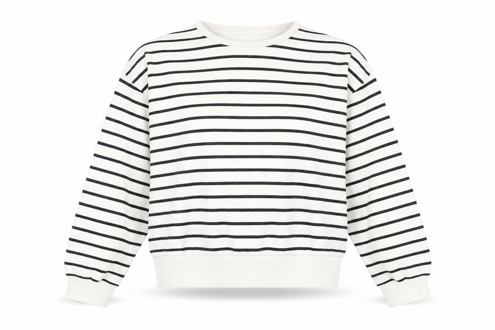 New Look  Womens White Striped  Pullover Jumper Size 12