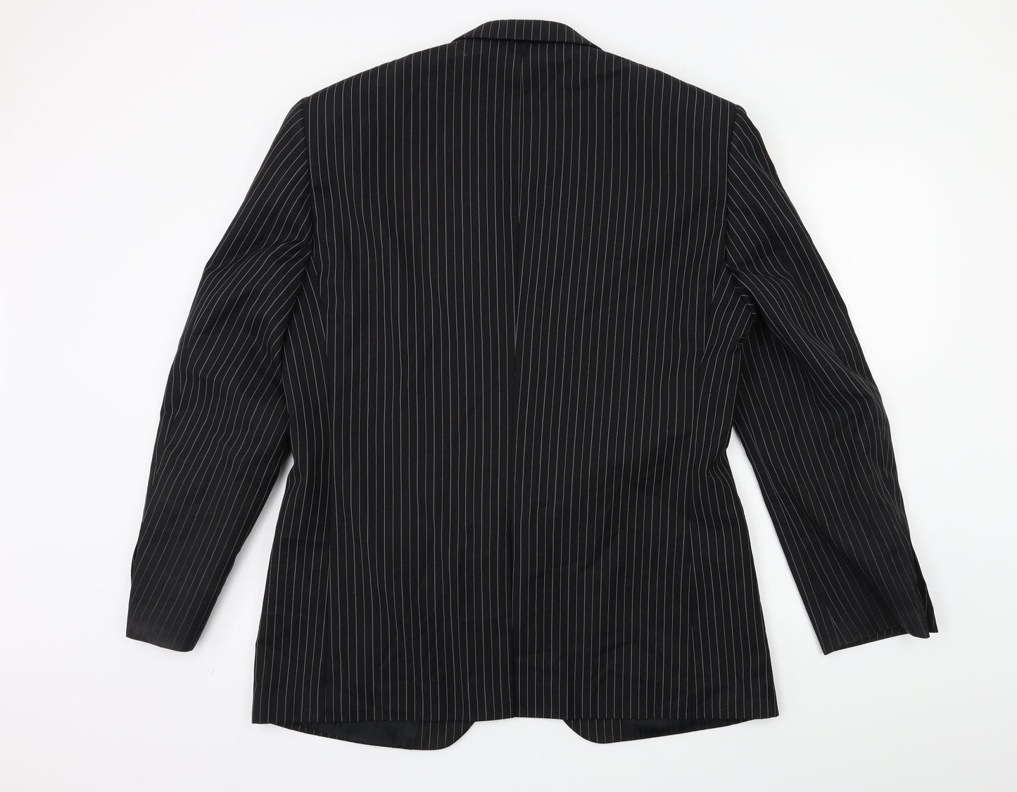 NEXT Mens Black Striped  Jacket Suit Jacket Size 42