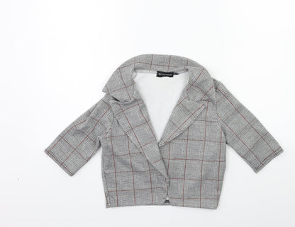 PRETTYLITTLETHING Womens Green Check  Jacket  Size 4