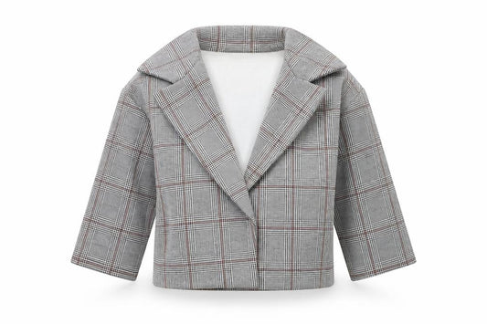 PRETTYLITTLETHING Womens Green Check  Jacket  Size 4