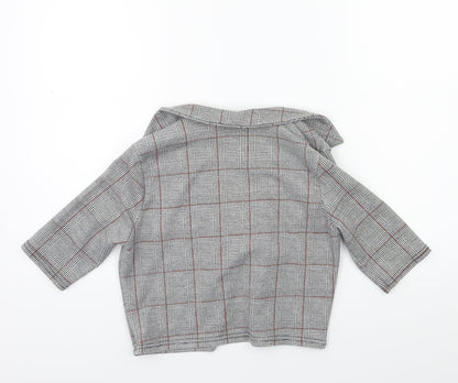 PRETTYLITTLETHING Womens Green Check  Jacket  Size 4