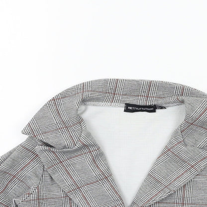 PRETTYLITTLETHING Womens Green Check  Jacket  Size 4