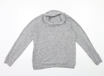 Additional front view of Atmosphere women’s grey pullover sweatshirt, size UK 12