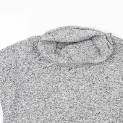Close-up detail of Atmosphere women’s grey pullover sweatshirt, size UK 12