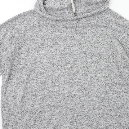 Brand and care label for Atmosphere women’s grey pullover sweatshirt, size UK 12