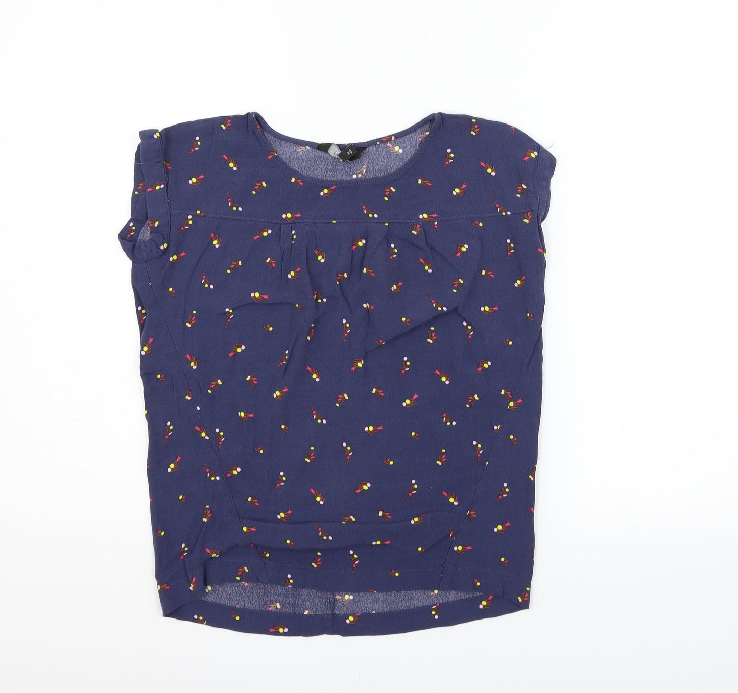 NEXT Womens Blue Floral  Basic Blouse Size 6