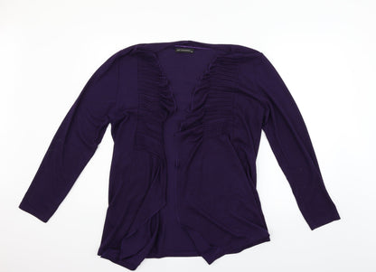 Preloved Just Elegance Womens Purple   Cardigan Jumper Size M - Front