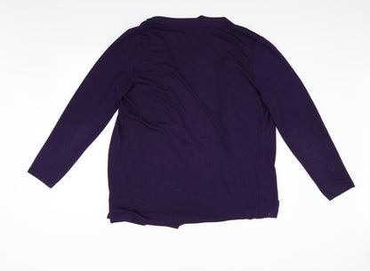 Preloved Just Elegance Womens Purple   Cardigan Jumper Size M - Back