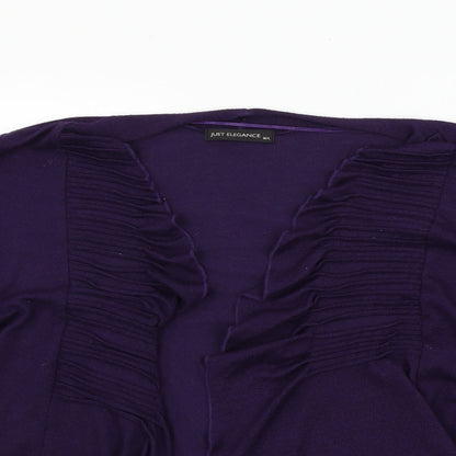 Preloved Just Elegance Womens Purple   Cardigan Jumper Size M - Detail
