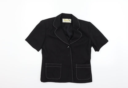 Additional front view of Roman women’s black jacket blazer, size UK 10
