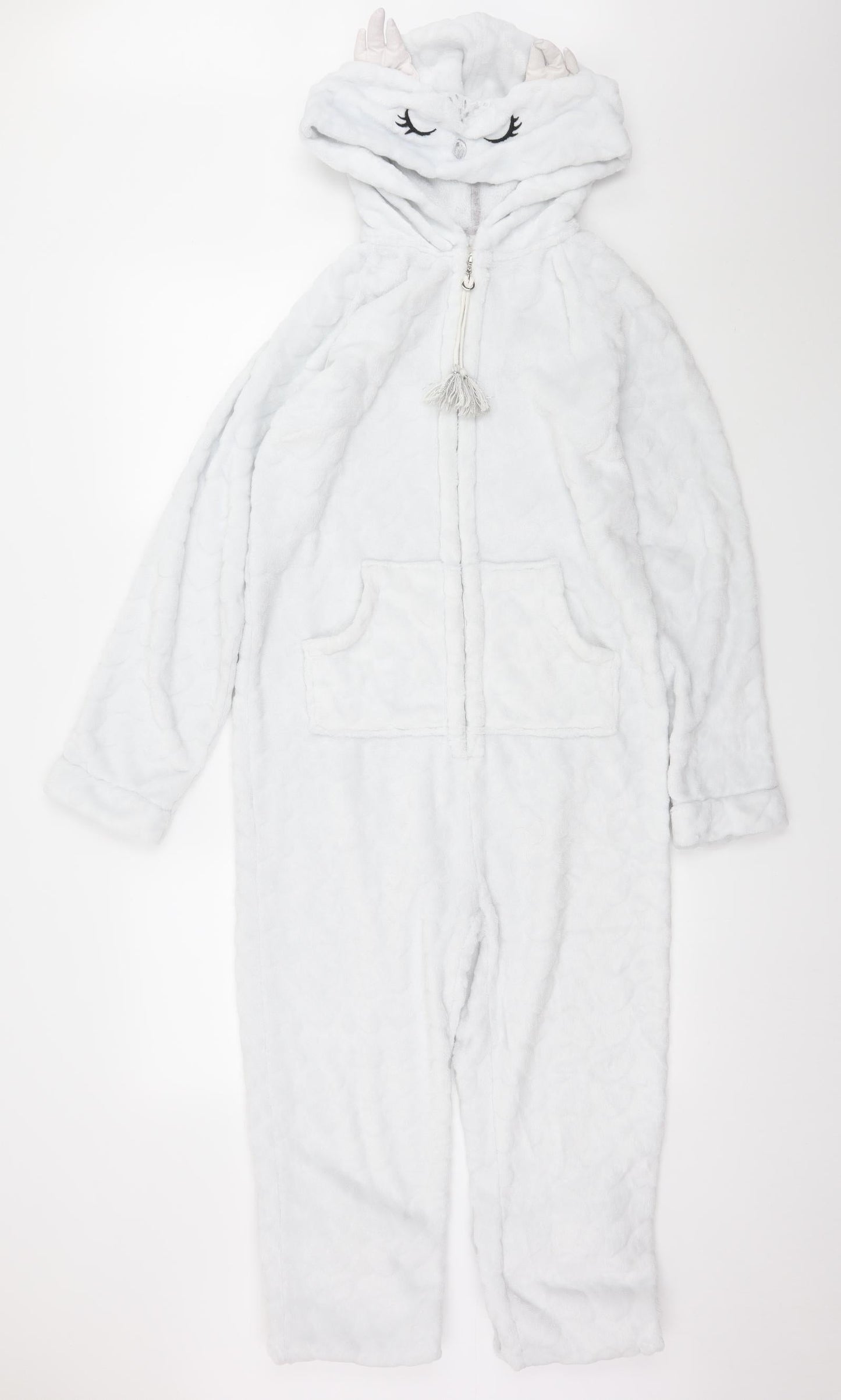 Etam Womens White Solid Microfibre Top One Piece Size S  - Unicorn