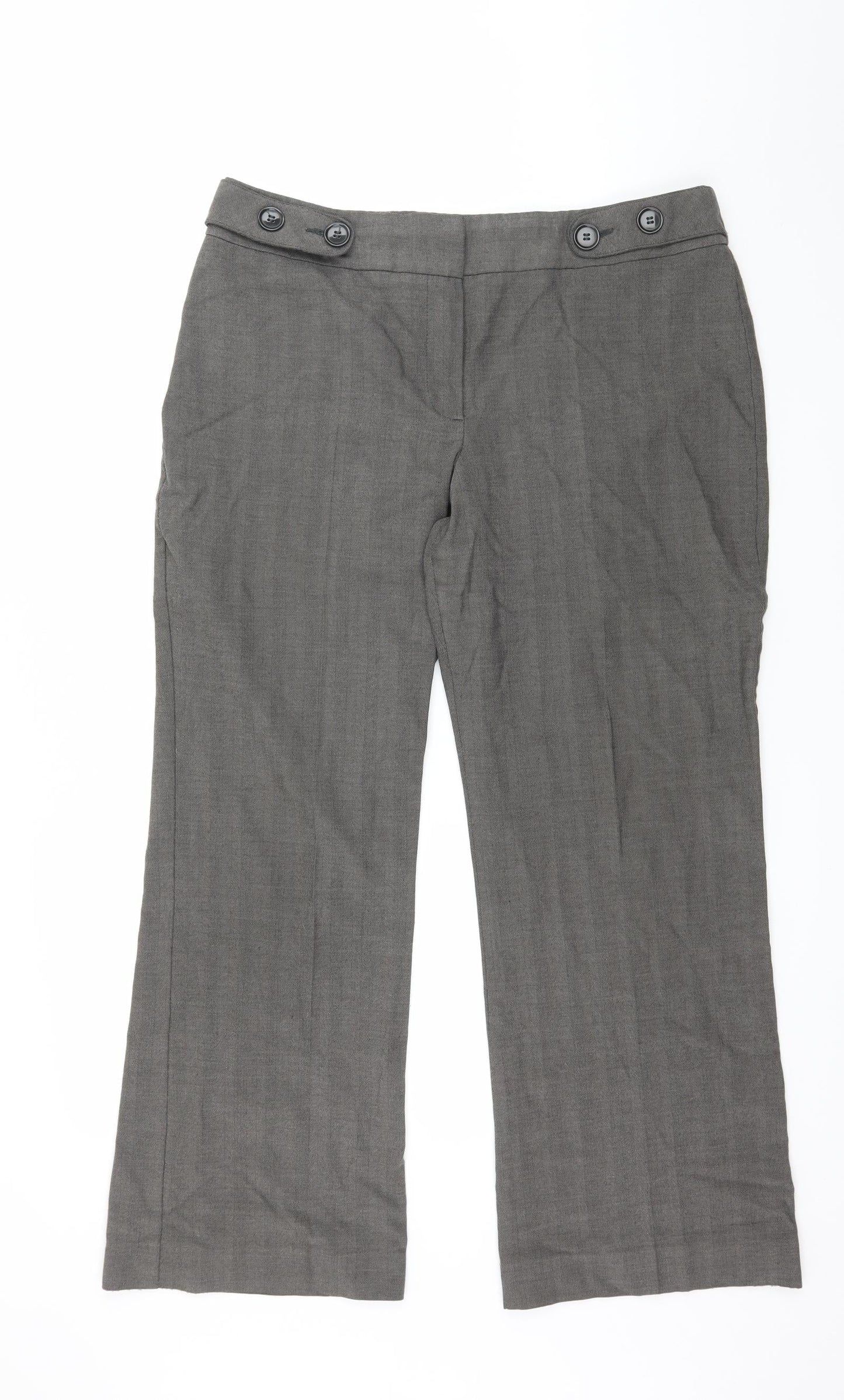 Marks and Spencer Womens Grey   Trousers  Size 16 L28 in