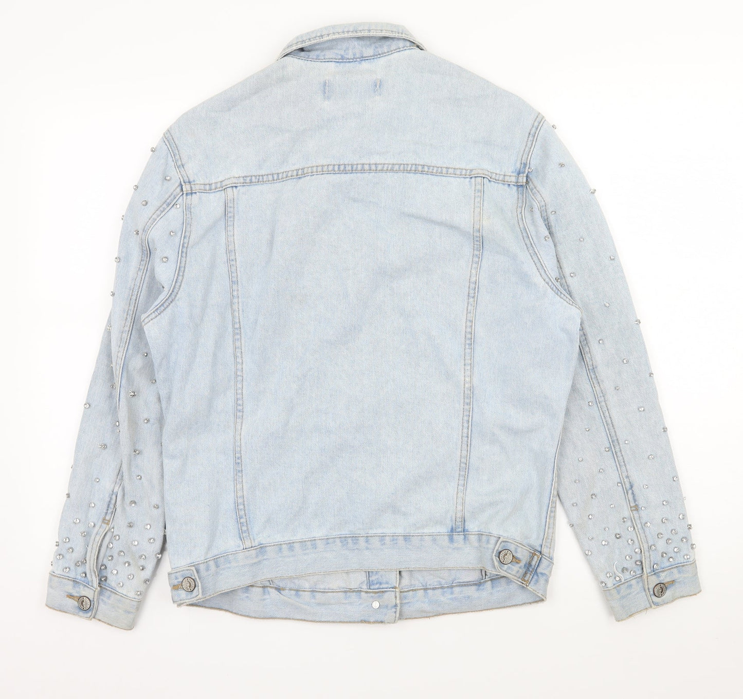 New Look Womens Blue  Denim Jacket  Size 8  - Distressed