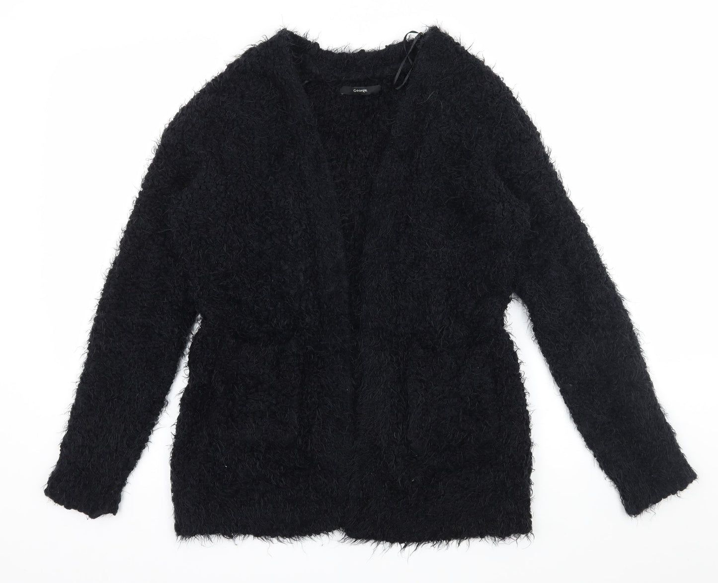 George Womens Black  Knit Cape Jumper Size 8