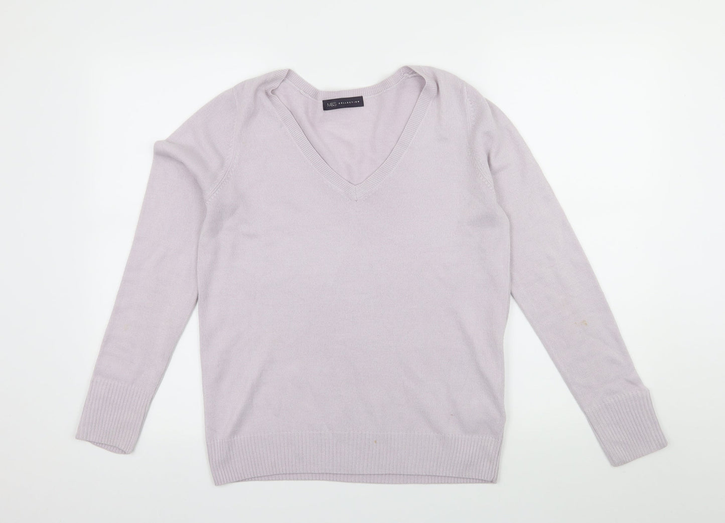 Marks and Spencer Womens Purple  Knit Pullover Jumper Size 8