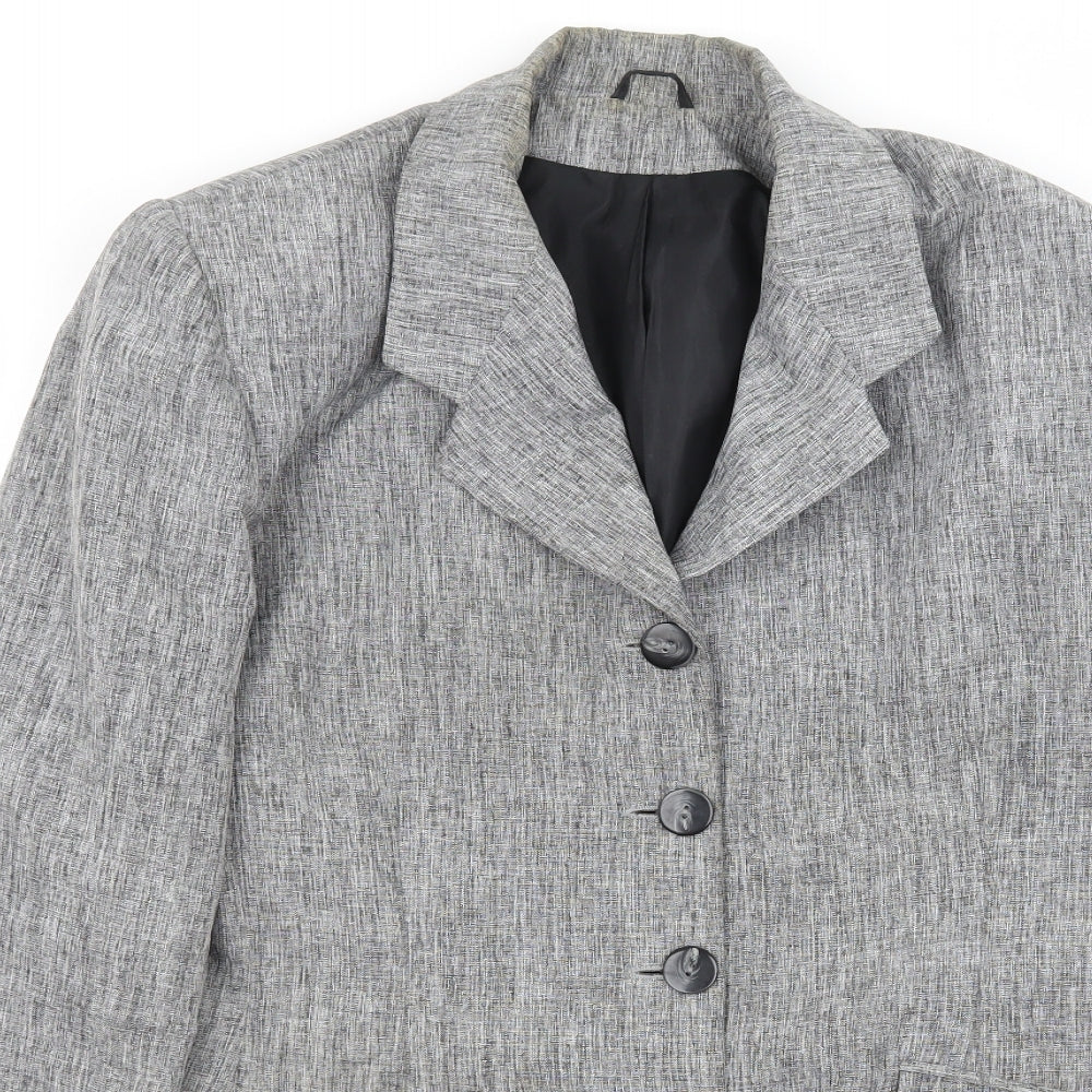 Bonmarché Womens Grey   Jacket Blazer Size 12