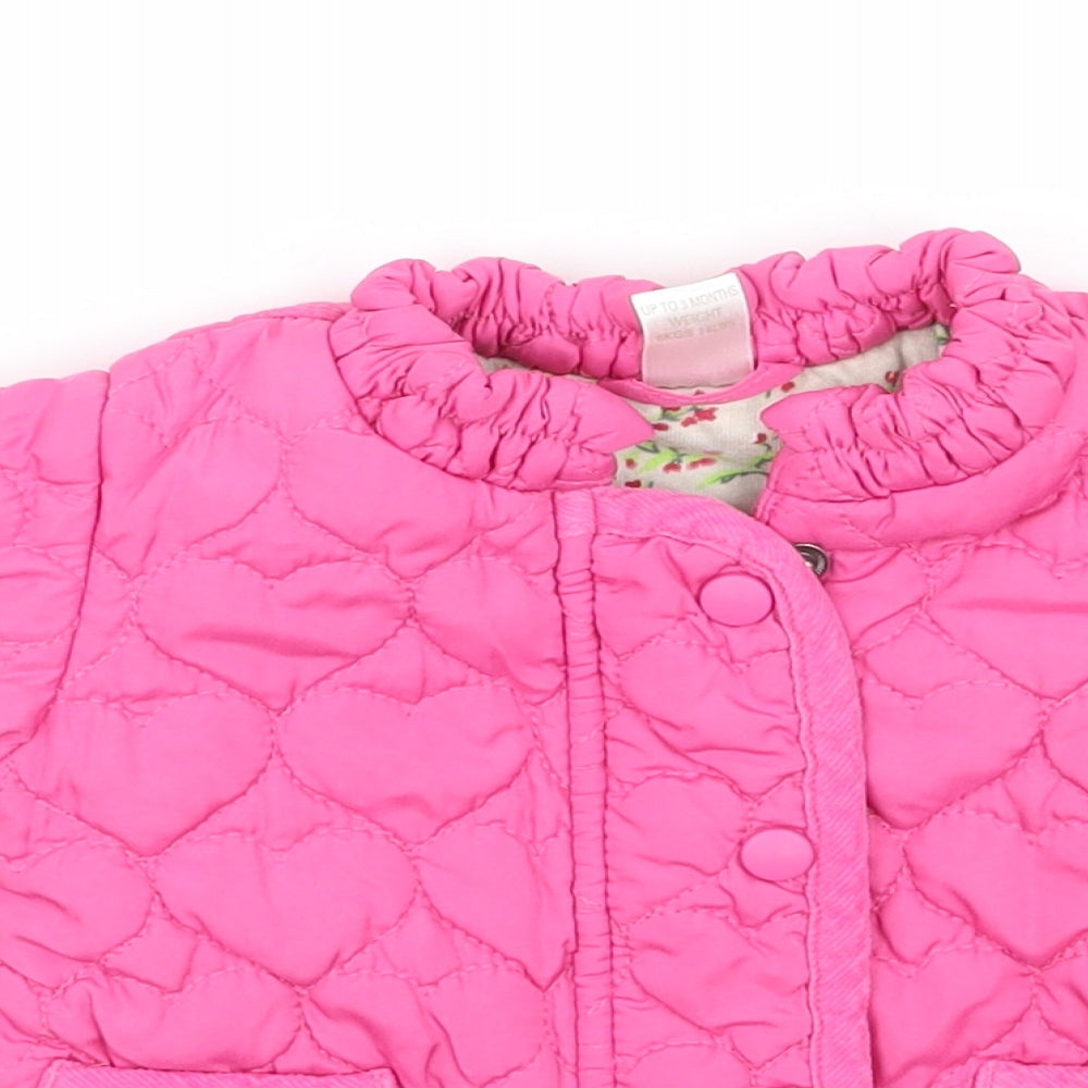 NEXT Girls Pink   Puffer Jacket Jacket Size 0-3 Months