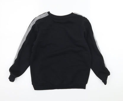 Tu Boys Black  Jersey Pullover Sweatshirt Size 8 Years  - Awesome