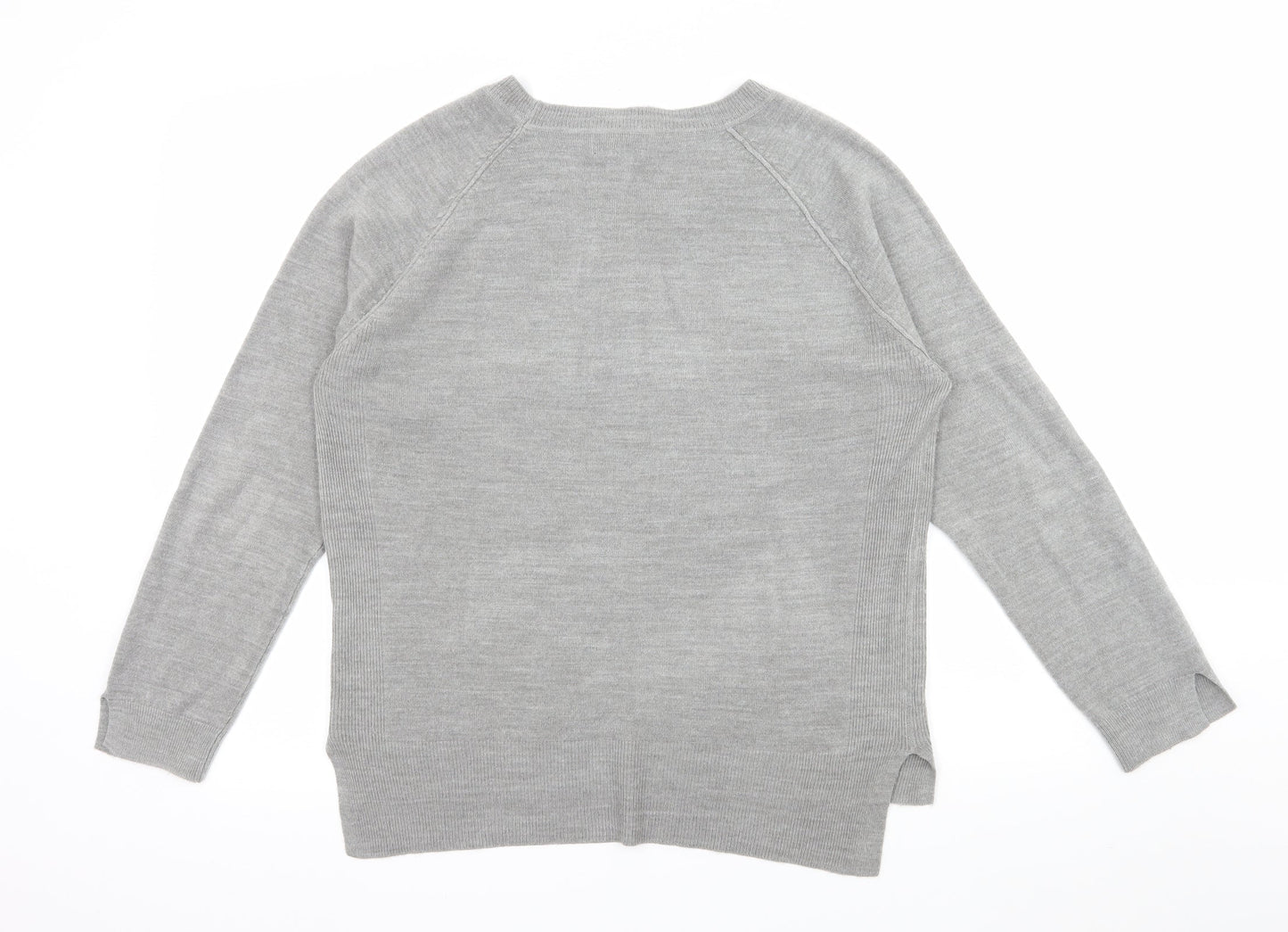 PPriamkr Womens Grey  Knit Pullover Jumper Size 12