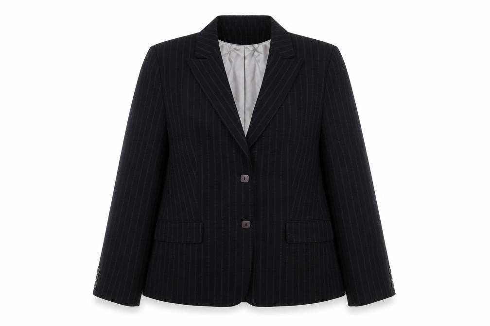 Autonomy Womens Black Striped  Jacket Suit Jacket Size 18