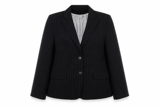 Autonomy Womens Black Striped  Jacket Suit Jacket Size 18