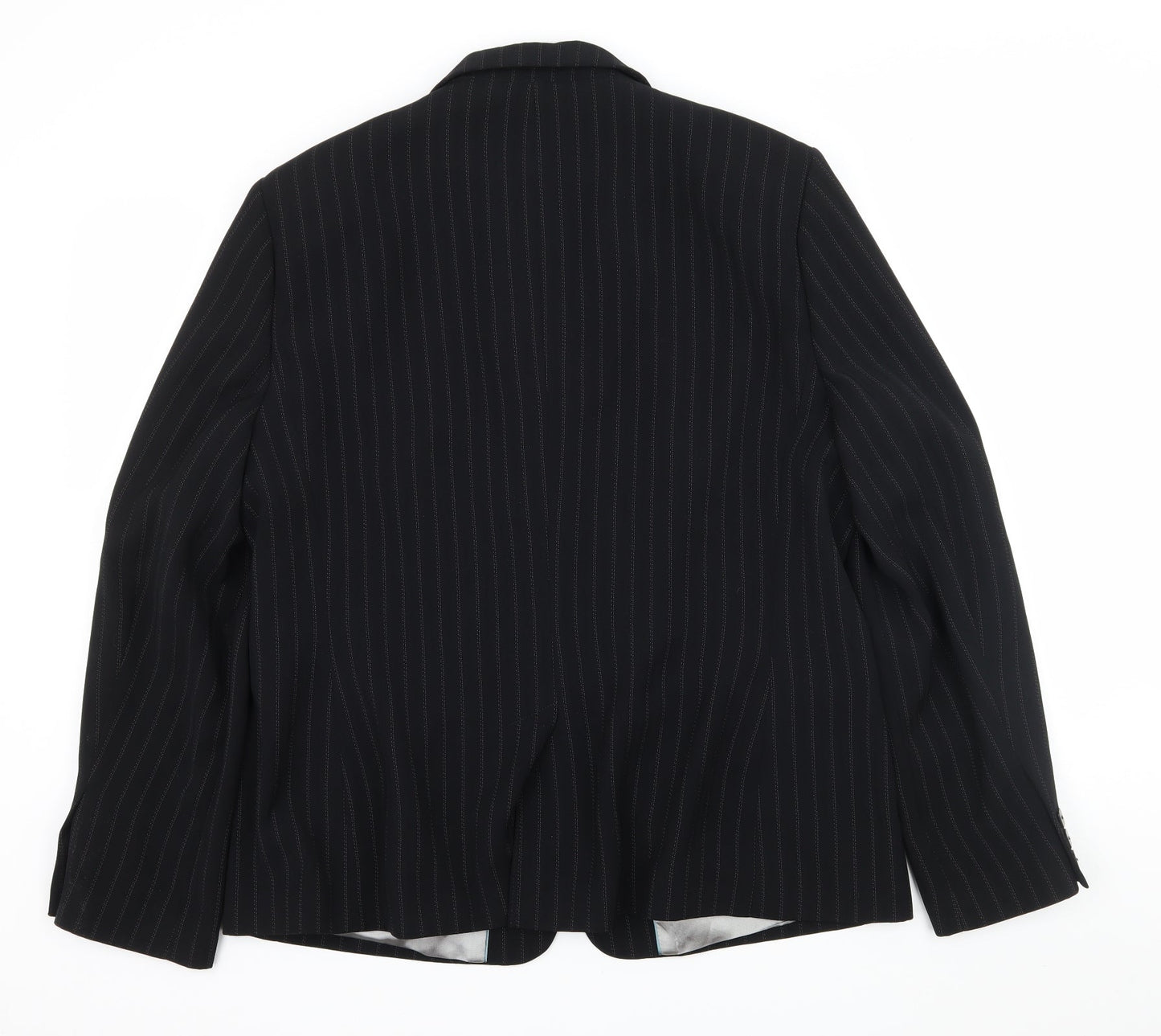 Autonomy Womens Black Striped  Jacket Suit Jacket Size 18