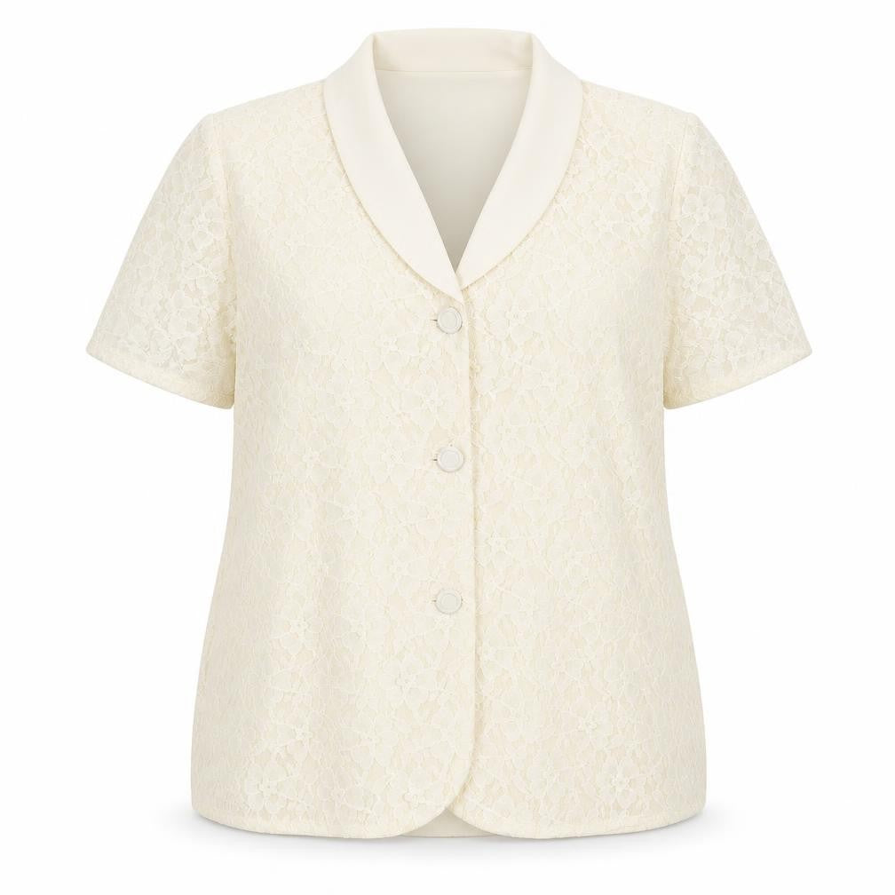Petite Plus Womens Ivory  Lace Jacket  Size 18