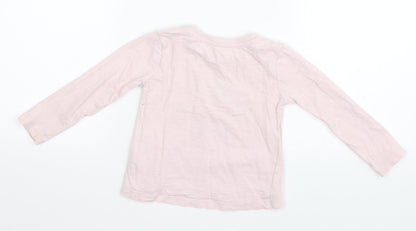 Back view of Tu girls’ pink basic t-shirt, size 12-18, months
