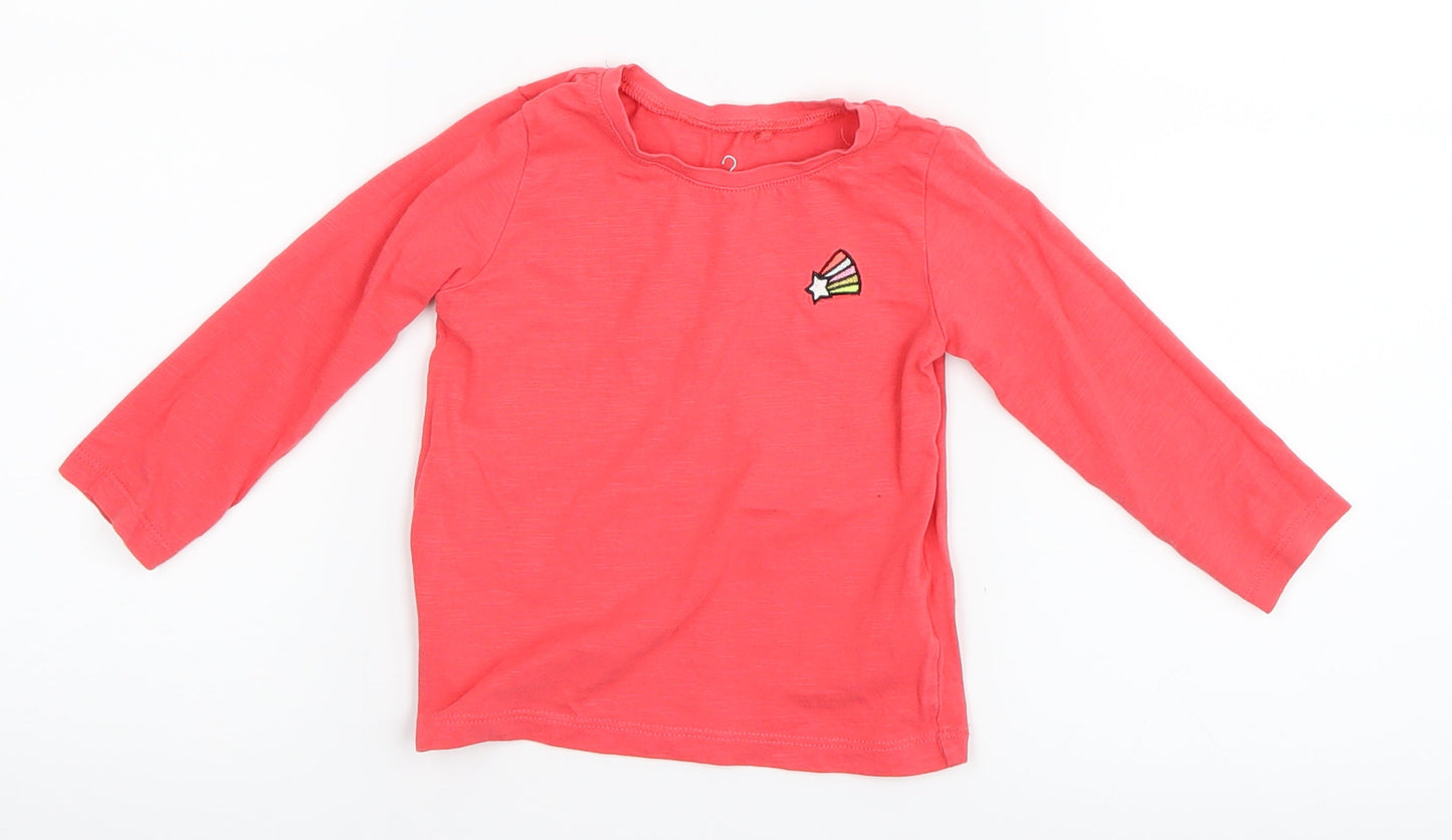 TU Girls Pink   Basic T-Shirt Size 9-12 Months