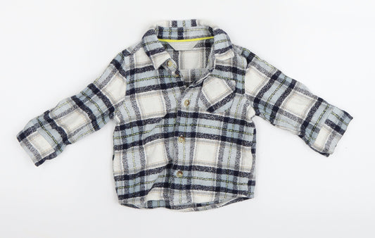 Primark Baby Blue Check  Basic Button-Up Size 6-9 Months