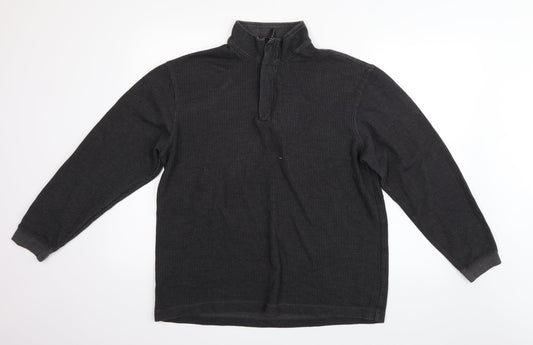 Haggar Mens Grey   Henley Jumper Size L