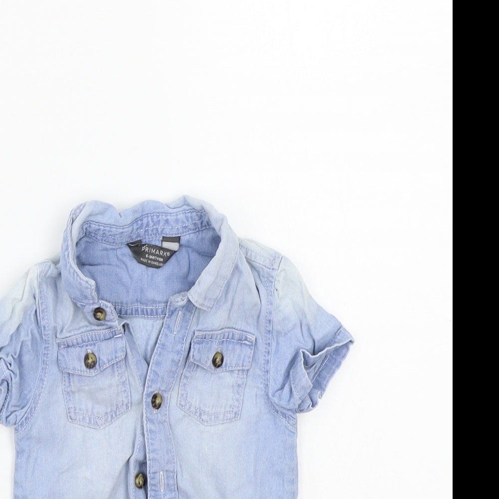 Primark Girls Blue   Basic Button-Up Size 6-9 Months