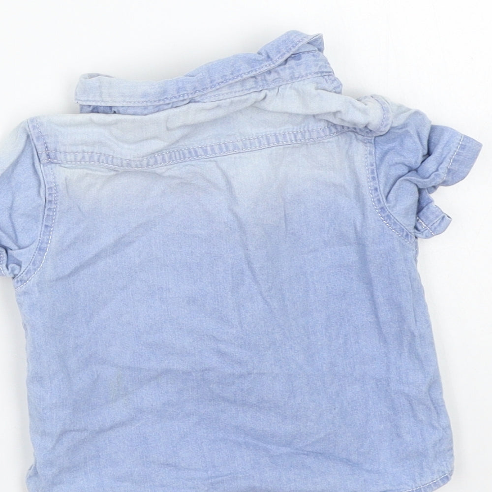 Primark Girls Blue   Basic Button-Up Size 6-9 Months