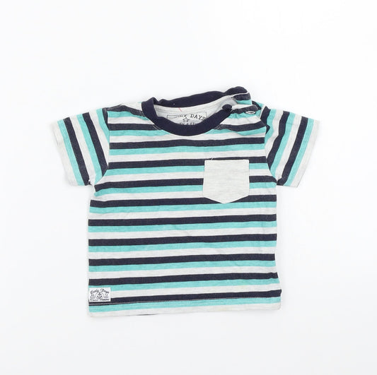 Early days Boys Grey Striped  Basic T-Shirt Size 2 Years