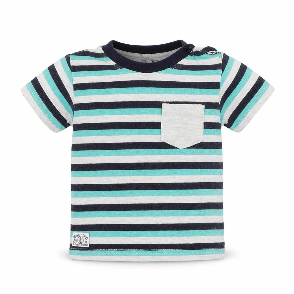 Early days Boys Grey Striped  Basic T-Shirt Size 2 Years