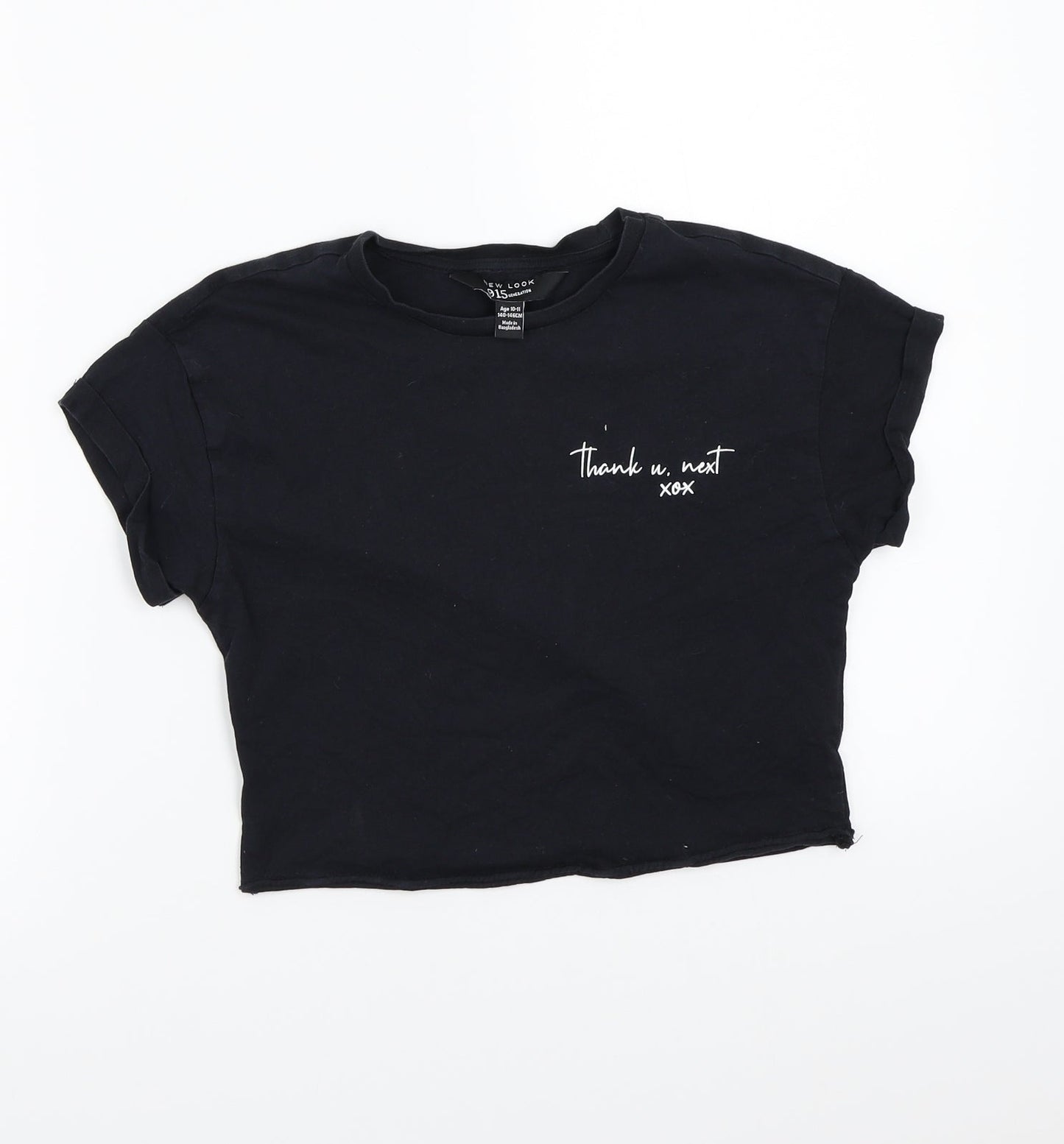 Newlook Girls Black   Basic T-Shirt Size 11 Years