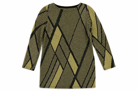 Womens Beige Geometric  A-Line  Size S