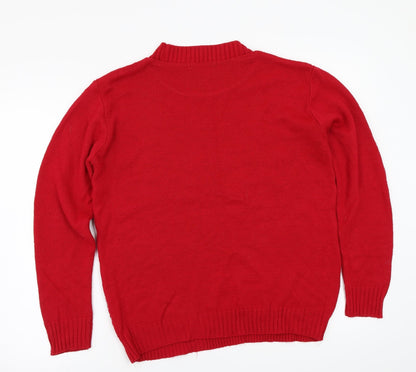 Preloved Select Womens Red   Pullover Jumper Size S  - christmas - Back