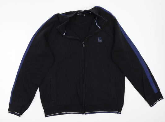 Usath Mens Black   Jacket Coat Size XL