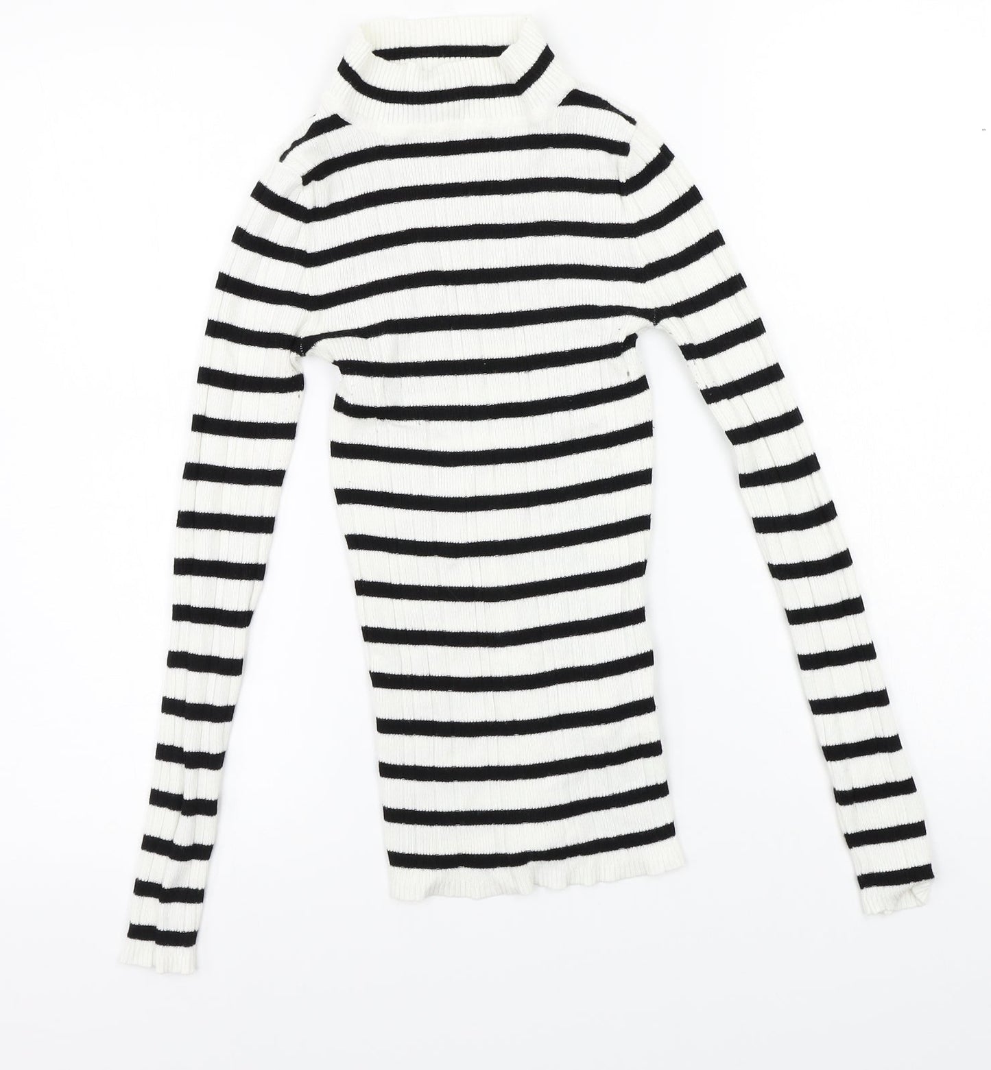 Atmosphere  Womens White Striped  Basic T-Shirt Size S