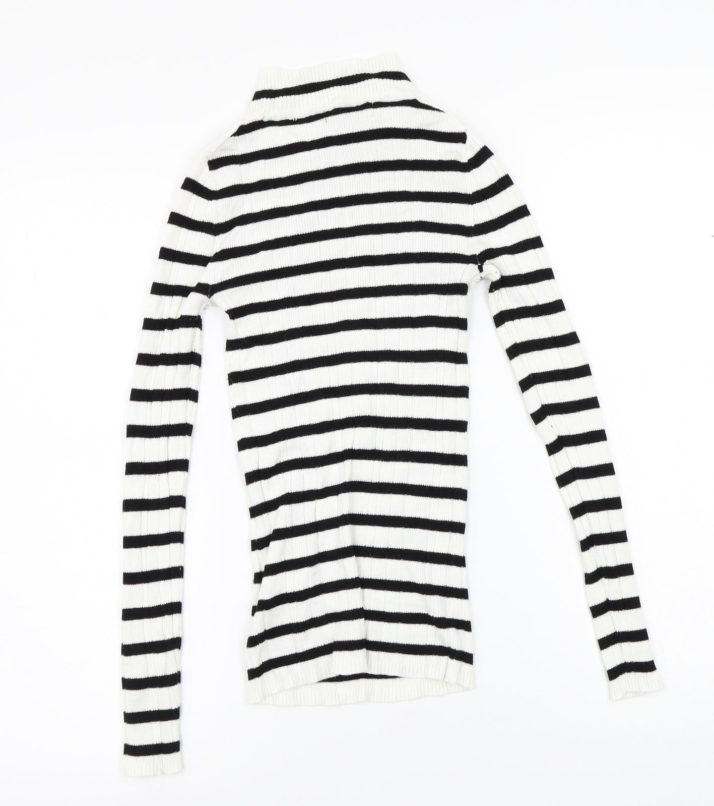 Atmosphere  Womens White Striped  Basic T-Shirt Size S