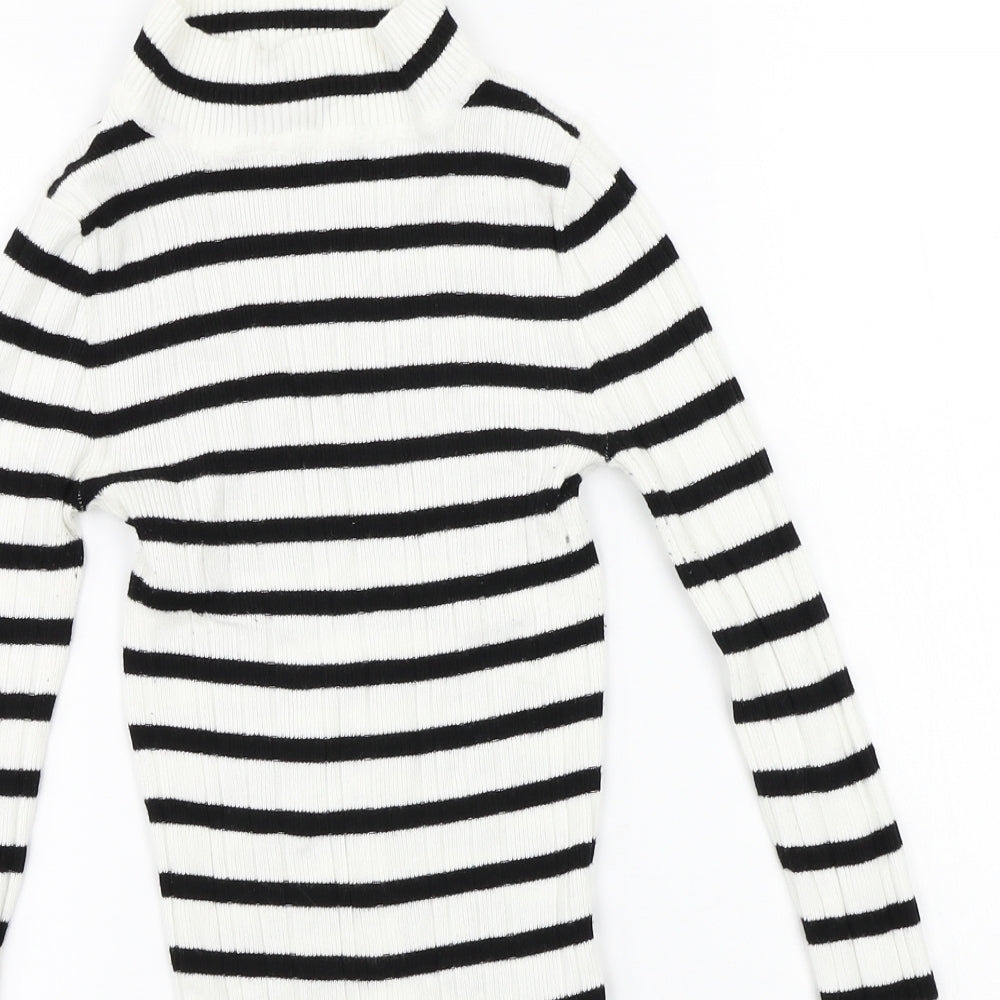 Atmosphere  Womens White Striped  Basic T-Shirt Size S