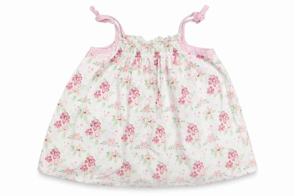 Mini Club Girls White Floral  Tank Dress  Size 3-6 Months
