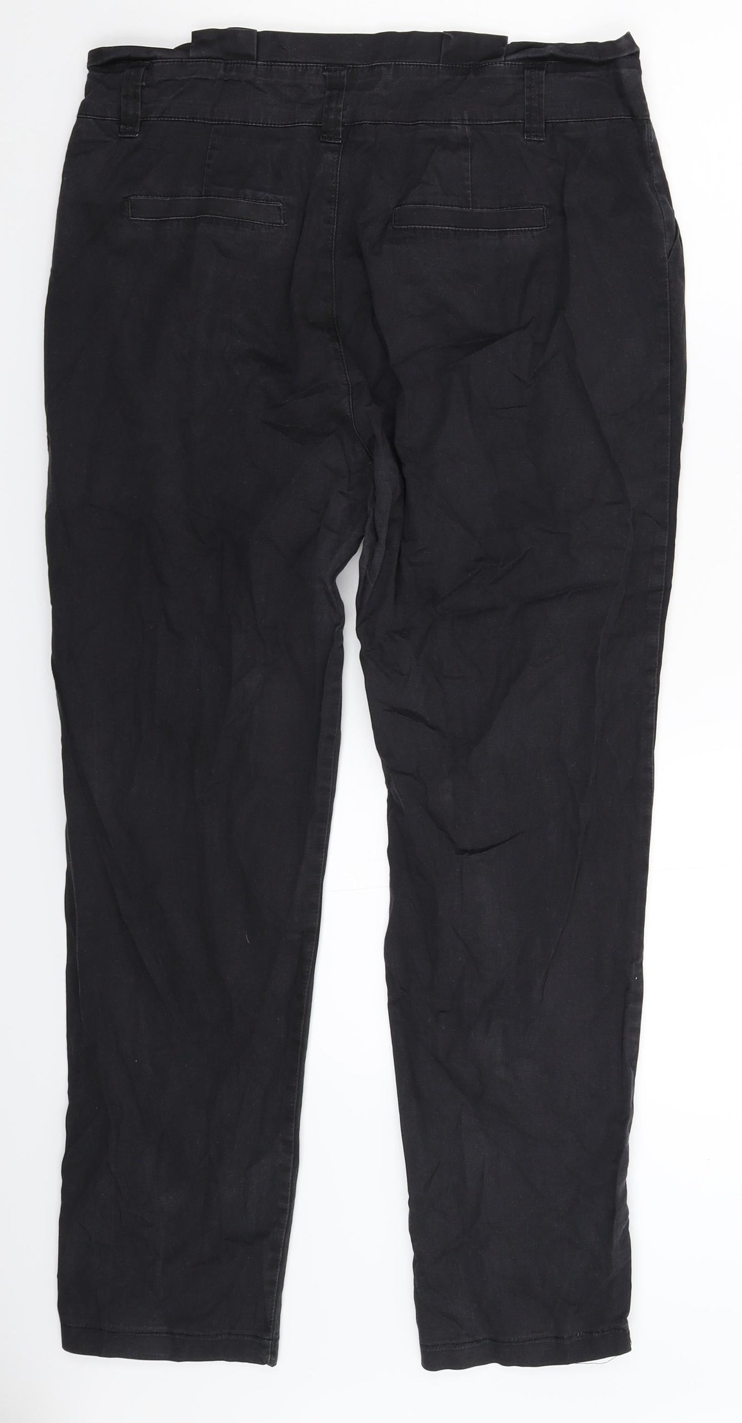 Internacionale Womens Black   Chino Trousers Size 14 L27 in