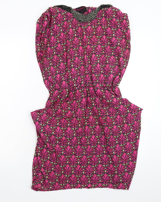 Pink Boutique Womens Pink Floral  Fit & Flare  Size 10