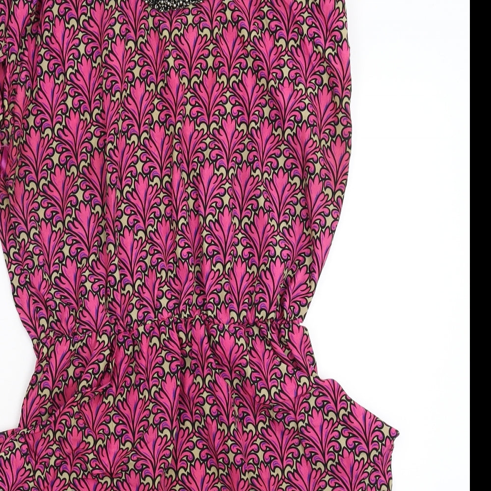 Pink Boutique Womens Pink Floral  Fit & Flare  Size 10